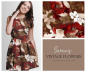 Preview: "Swannis Kollektion": Vintage Flowers Christmas Edition I Modal French Terry I mit Überbreite
